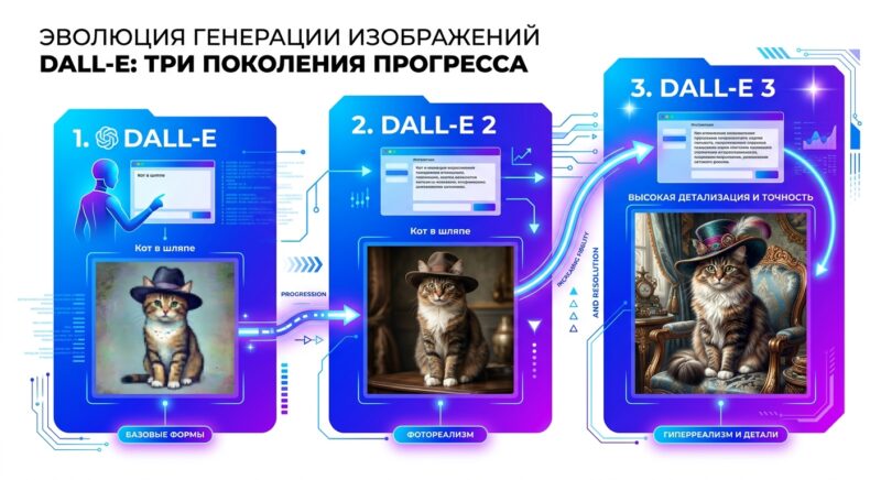 Эволюция моделей DALL-E