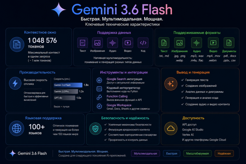 Характеристики Gemini 3.6 Flash