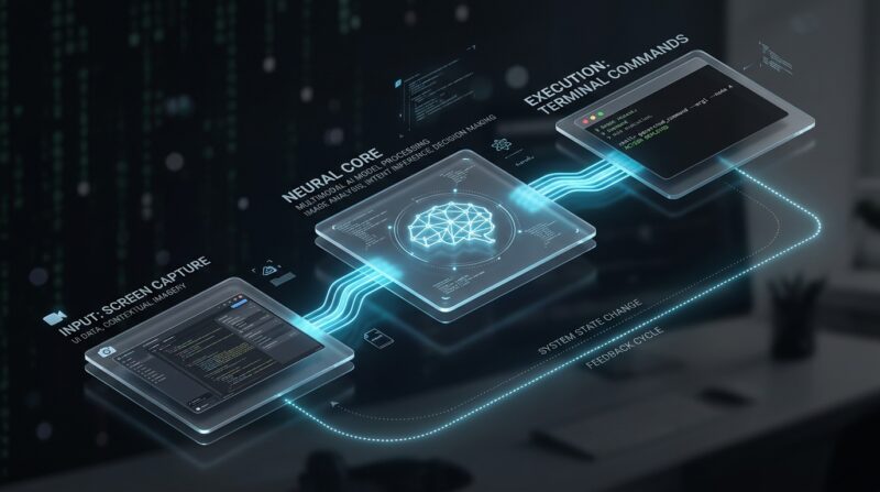 Инфографика архитектуры агентного цикла и технологии Computer Use в GPT-6 Astra Схема работы автономного агента и Computer Use в GPT-6 Astra