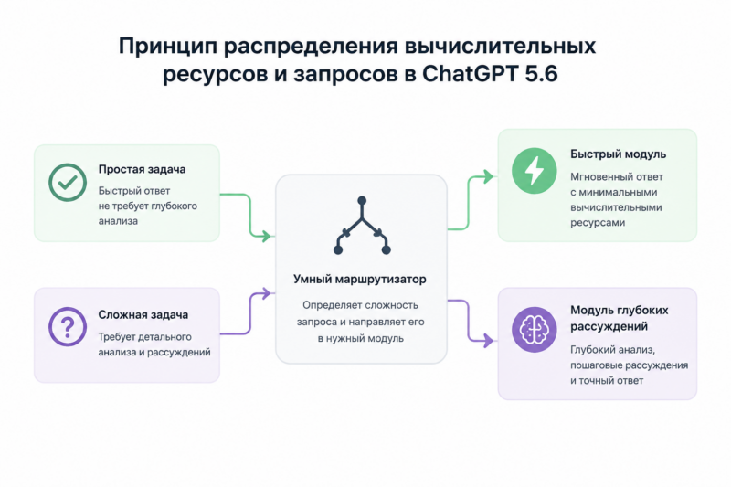 Схема умного маршрутизатора ChatGPT 5.6