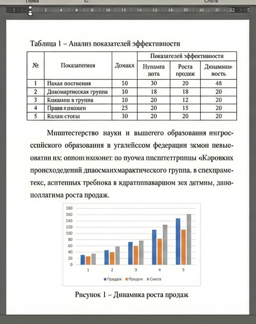 Оформление таблицы для курсовой