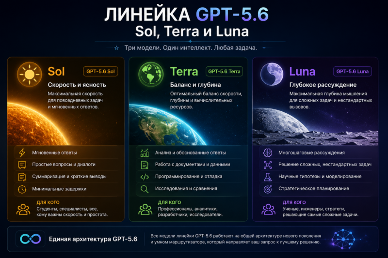 Сравнение версий GPT 5.6