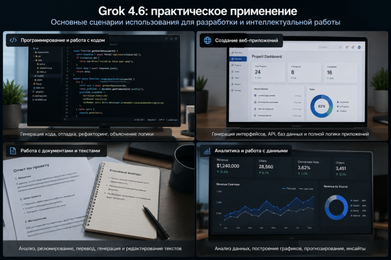 Практическое применение Grok 4.6
