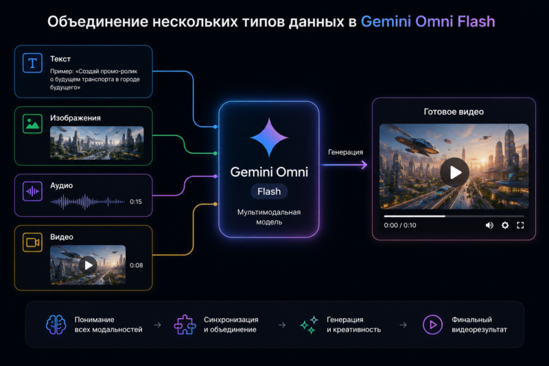 Схема работы Gemini Omni