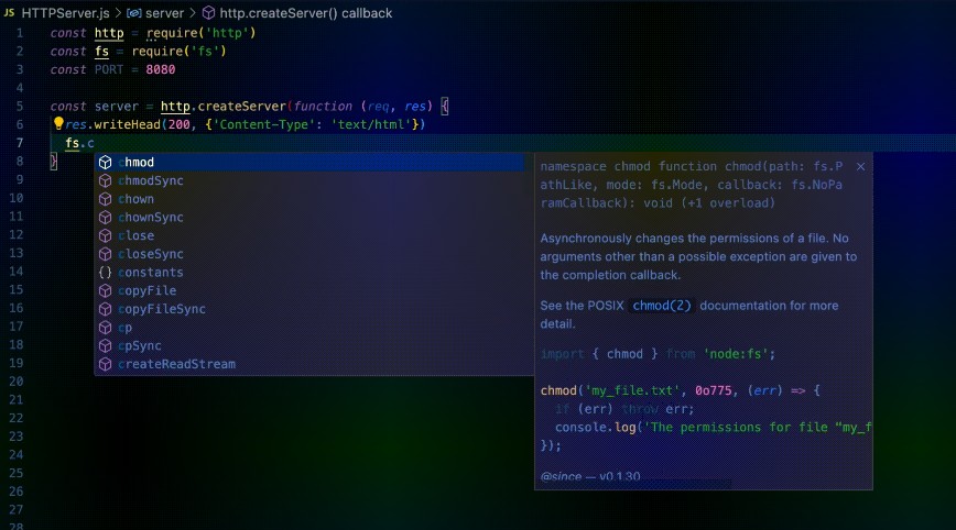 Демонстрация подсказок, которые выдает GigaCode при написании кода на JS